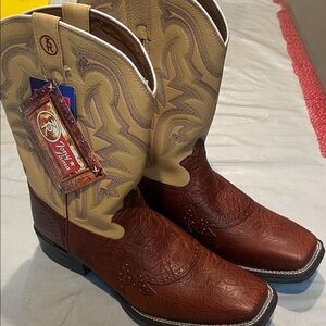 Tony Lama Brown and Tan Leather Boots